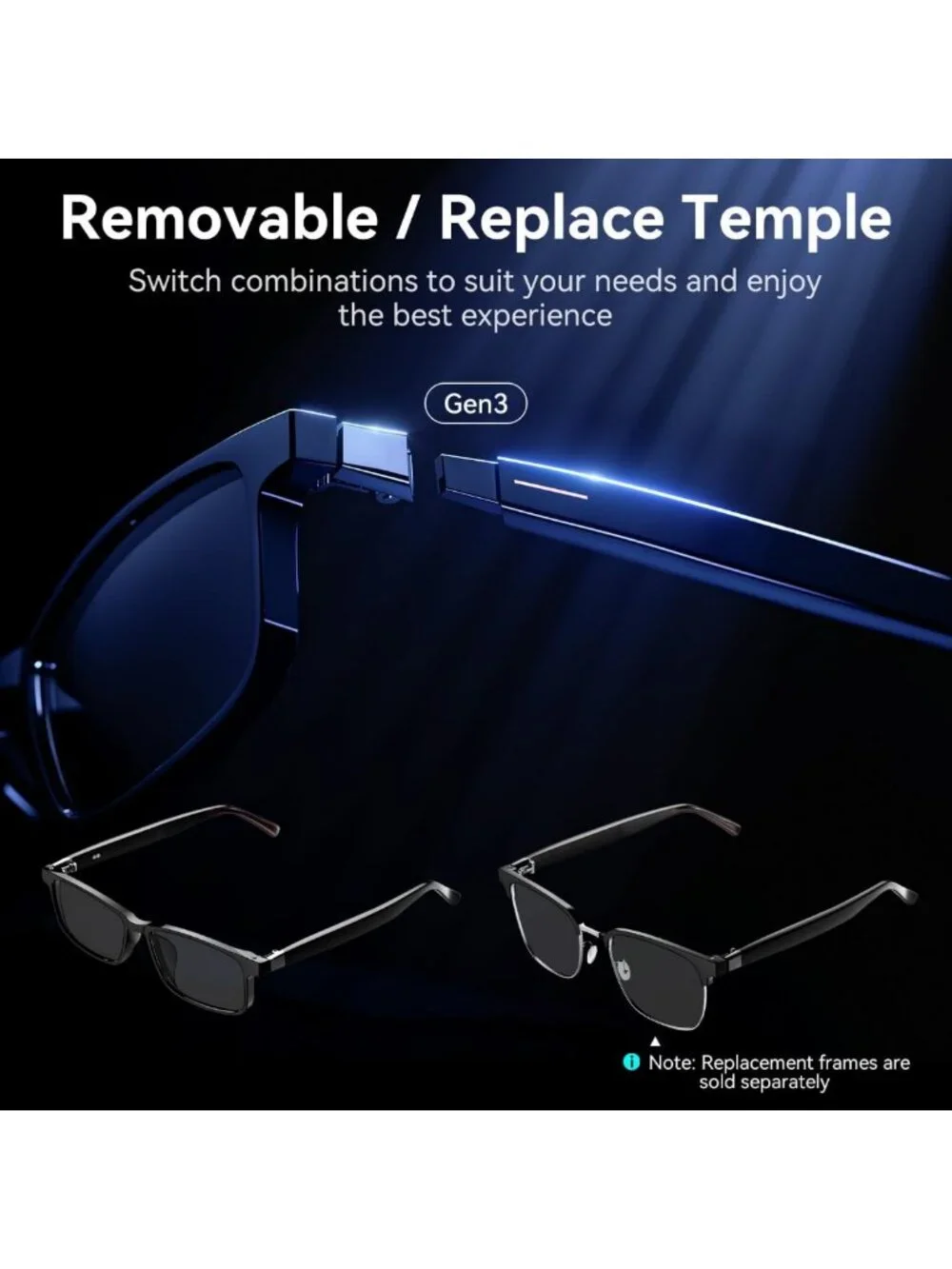 Smart Translation Glasses - 100+ Languages, Bluetooth 5.4, UV & Blue Light